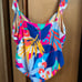 J Crew (Size 3X) Colorful One Piece Ruffle Strap Swimsuit Modern Fun New Beach