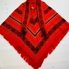 Ecuadorian Fringe Poncho Sweater Cape
