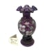 Fenton Vintage Signed Ruffled Plum Opalescent Mulberry Bill Fenton 50 Year Vase