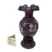 Fenton Vintage Signed Ruffled Plum Opalescent Mulberry Bill Fenton 50 Year Vase