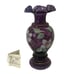 Fenton Vintage Signed Ruffled Plum Opalescent Mulberry Bill Fenton 50 Year Vase