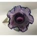 Fenton Vintage Signed Ruffled Plum Opalescent Mulberry Bill Fenton 50 Year Vase