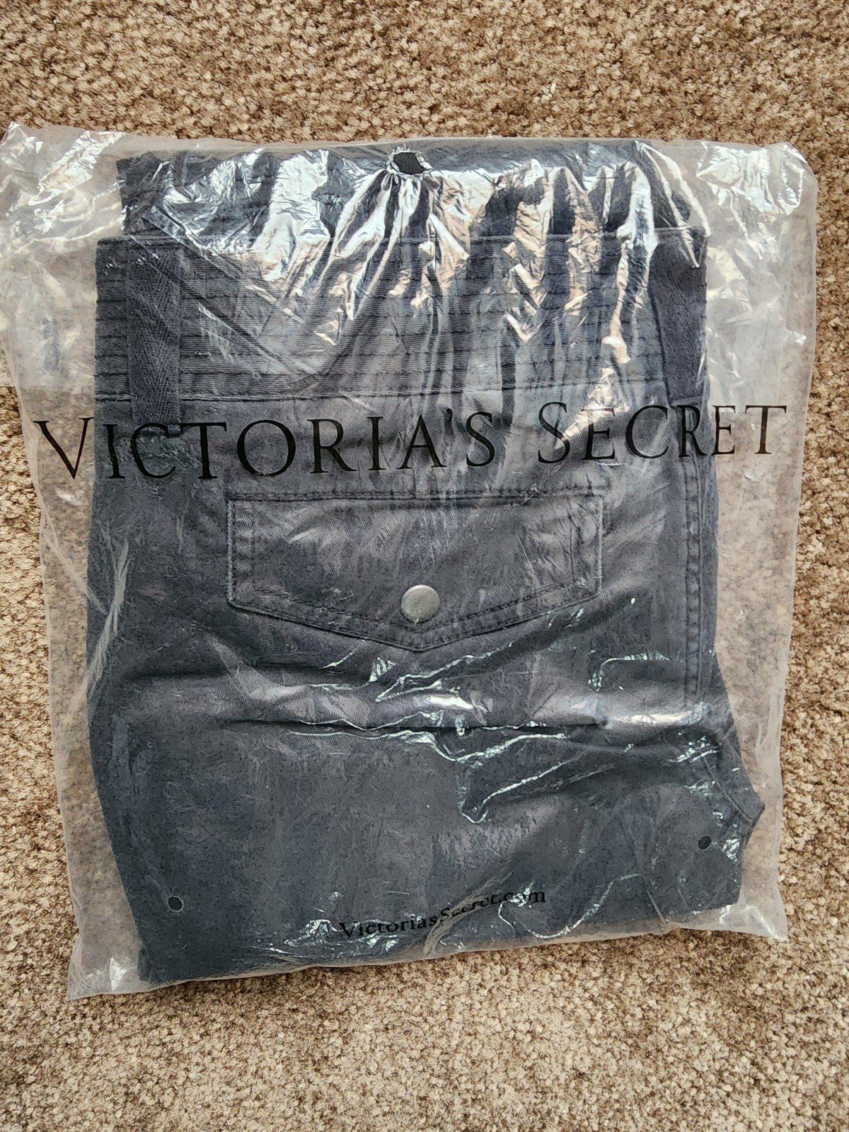 NWT Vintage Victoria Secret Black Cargo Pants Size 4
