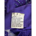 Vintage 90's Sleeveless Halter V-Neck Beaded Purple Evening Gown Silk Dress Sz 4