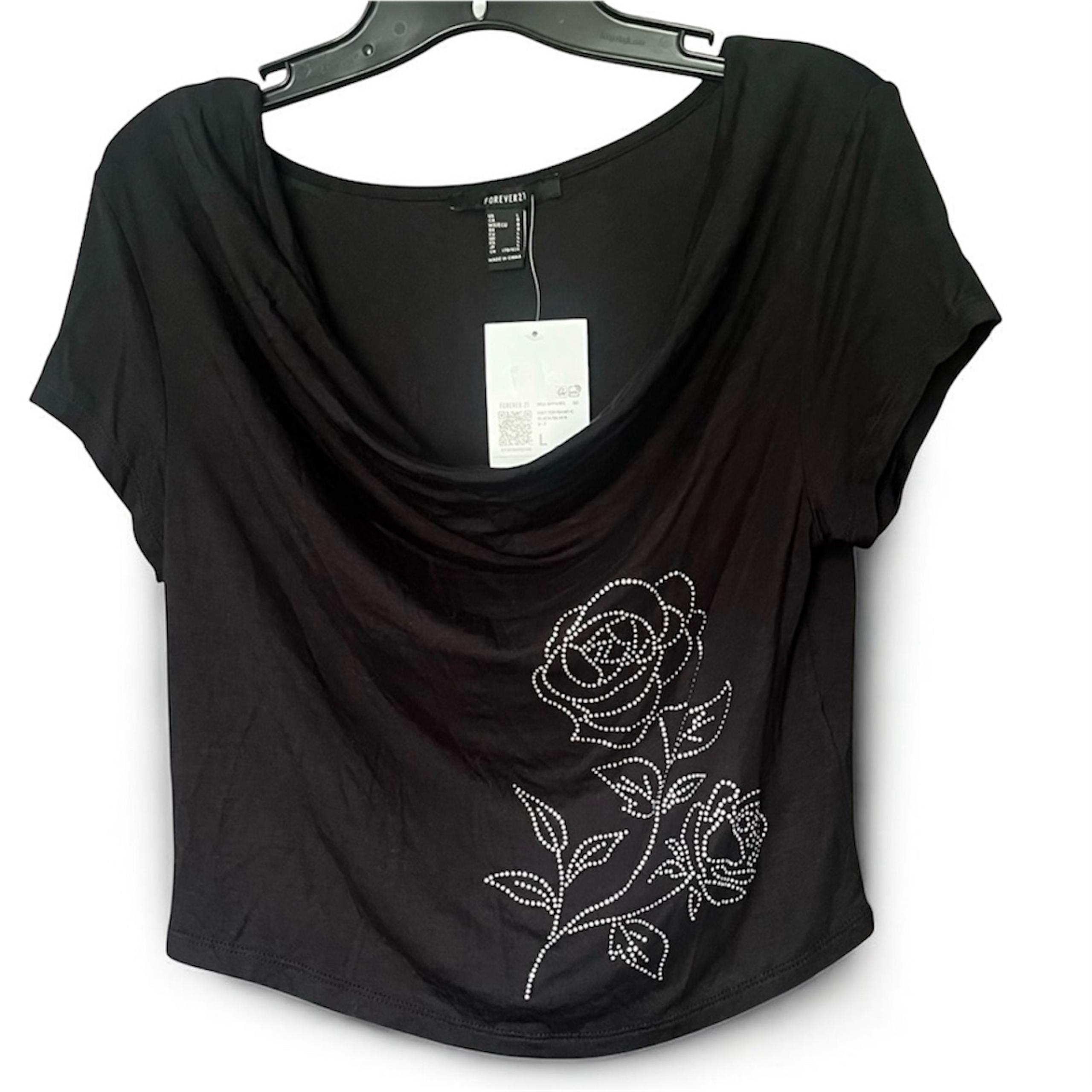 Forever 21 black and silver shirt