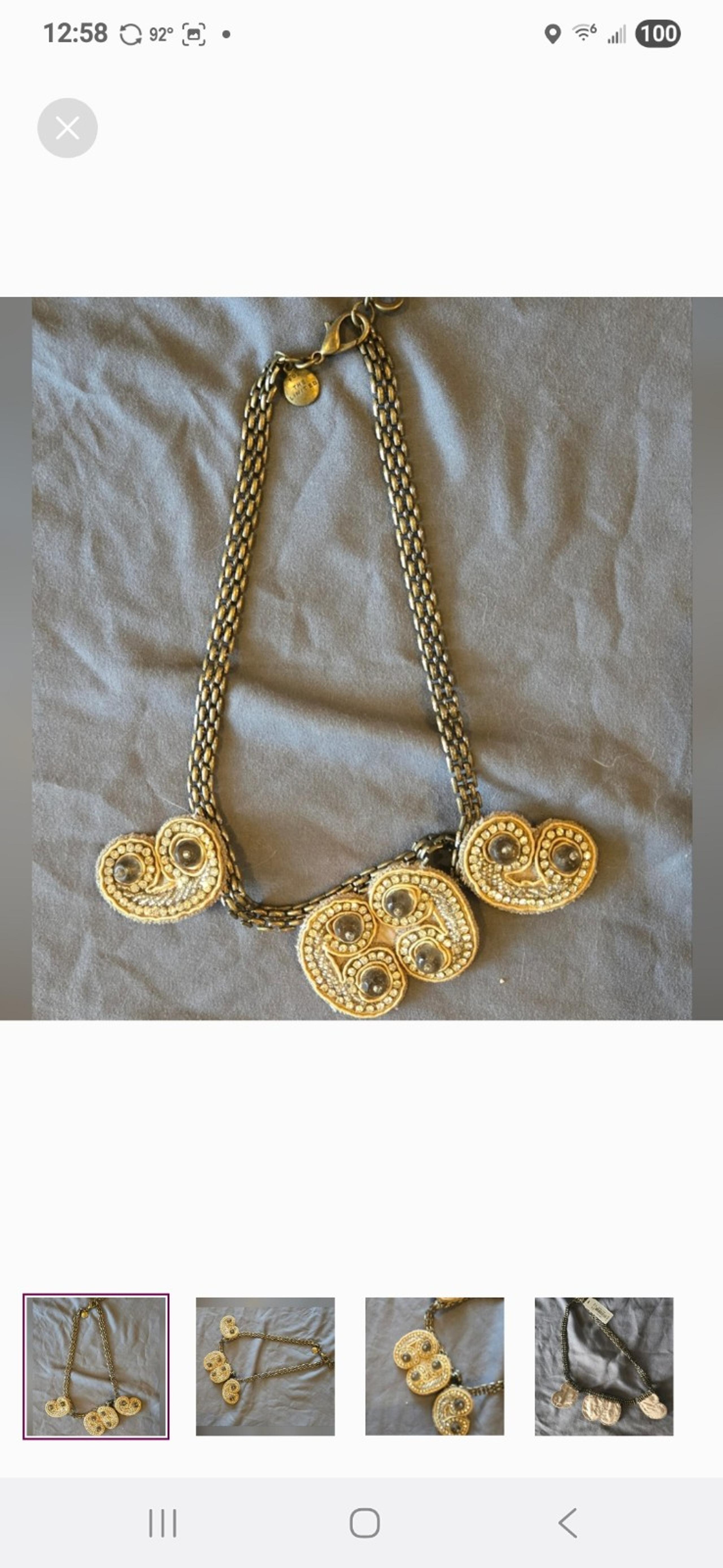 The Limited Gold and Bronze Statement  Medallion Necklace