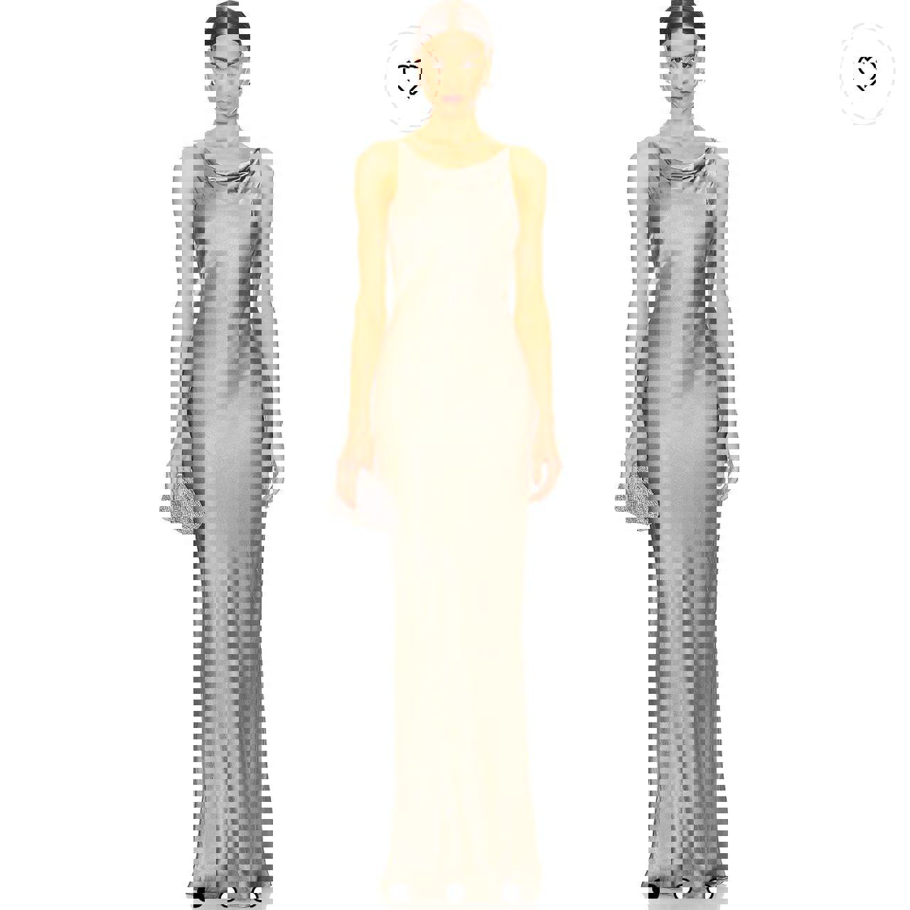 Shona Joy La Lune High Neck Cowl Maxi Dress in Sage