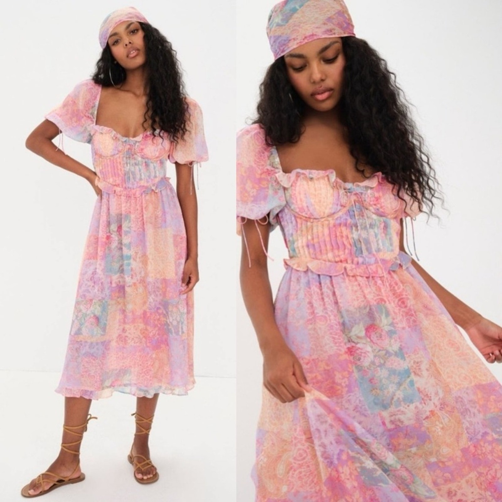 For Love & Lemons Odessa Midi Dress S