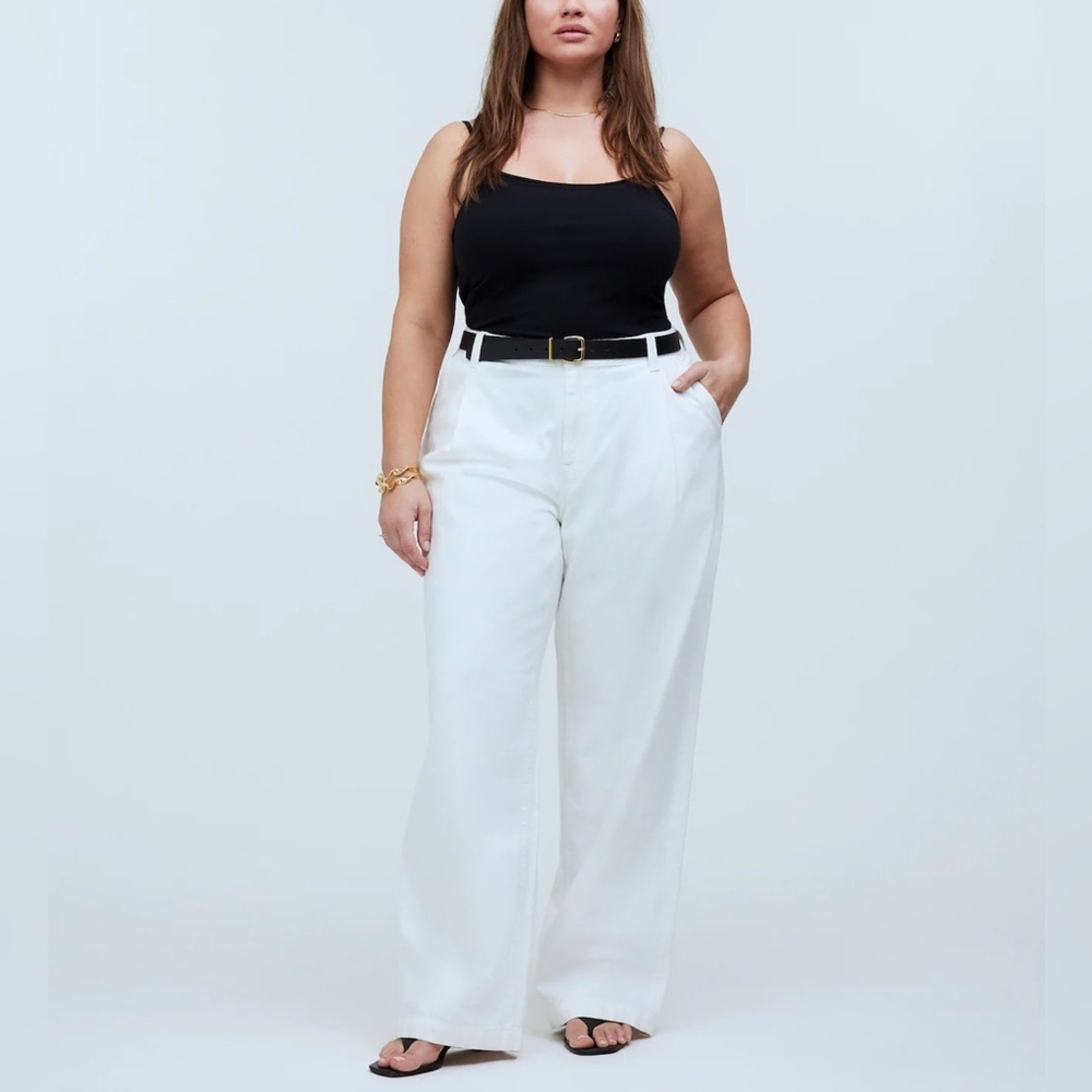 Madewell The Harlow Wide-Leg Jean Airy Denim Edition in white Size 33