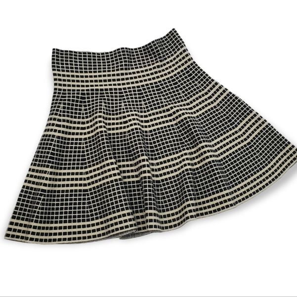 low price Vintage Mini M/L Skirt Circle Knit Stretch Checked Tan Black Studio Max Skirt Women low price Vintage Mini M/L Skirt Circle Knit Stretch Checked Tan Black Studio Max Skirt Women