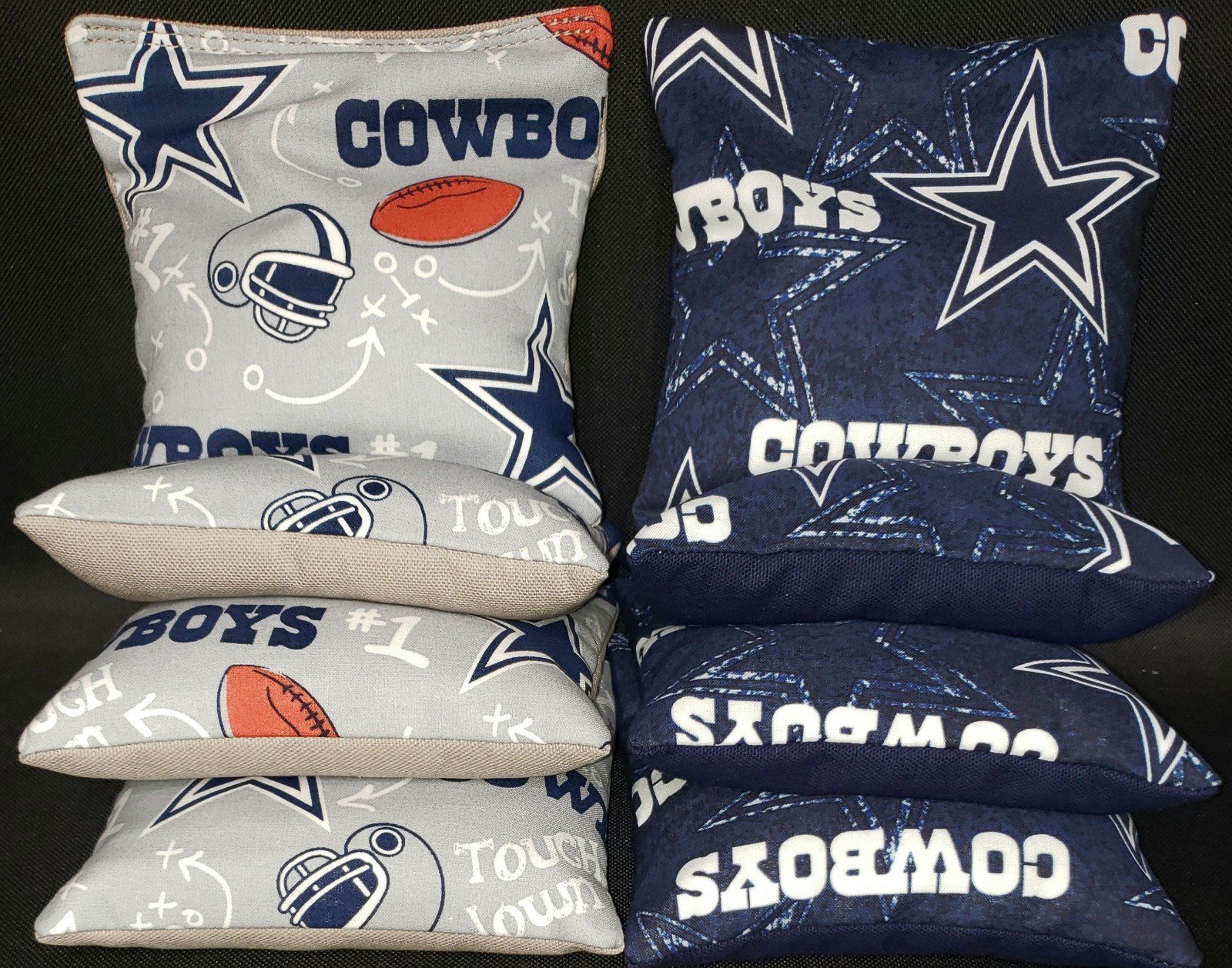 Set Of 8 Dallas Cowboys Cornhole Bean Bags FREE SHIPPING