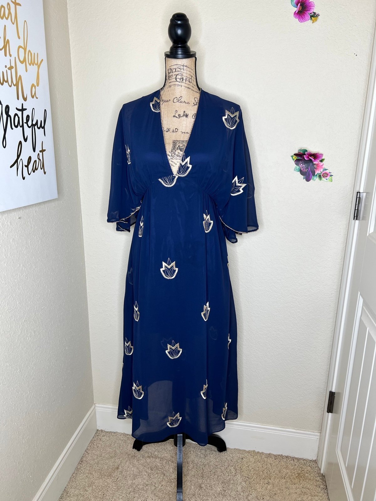 Stevie May Embroidered Leaf Dress
