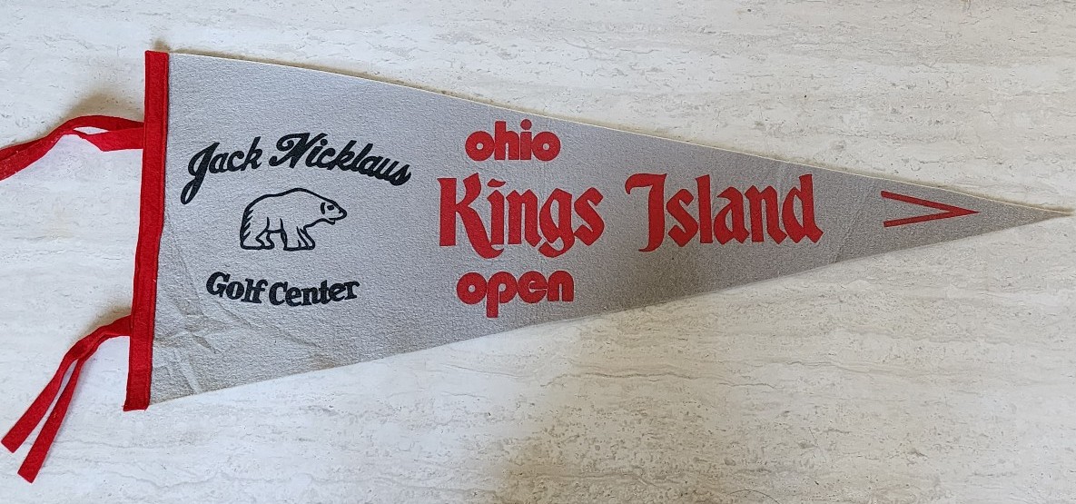1970s pga tour Jack nicklaus kings island Pennant felt 29 inches