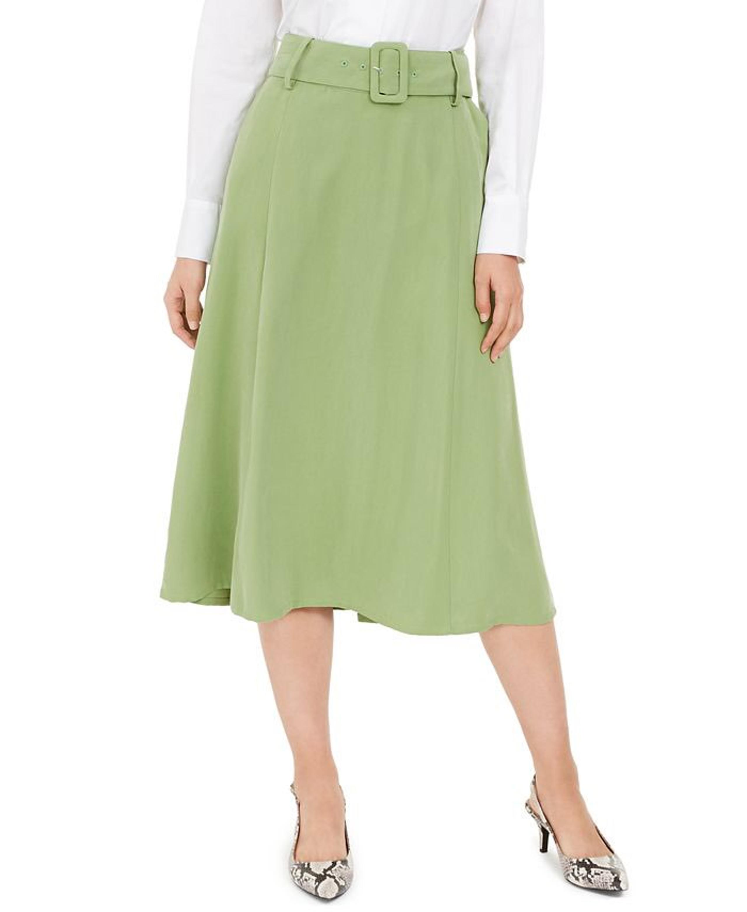 NEW Alfani Belted A-line Skirt