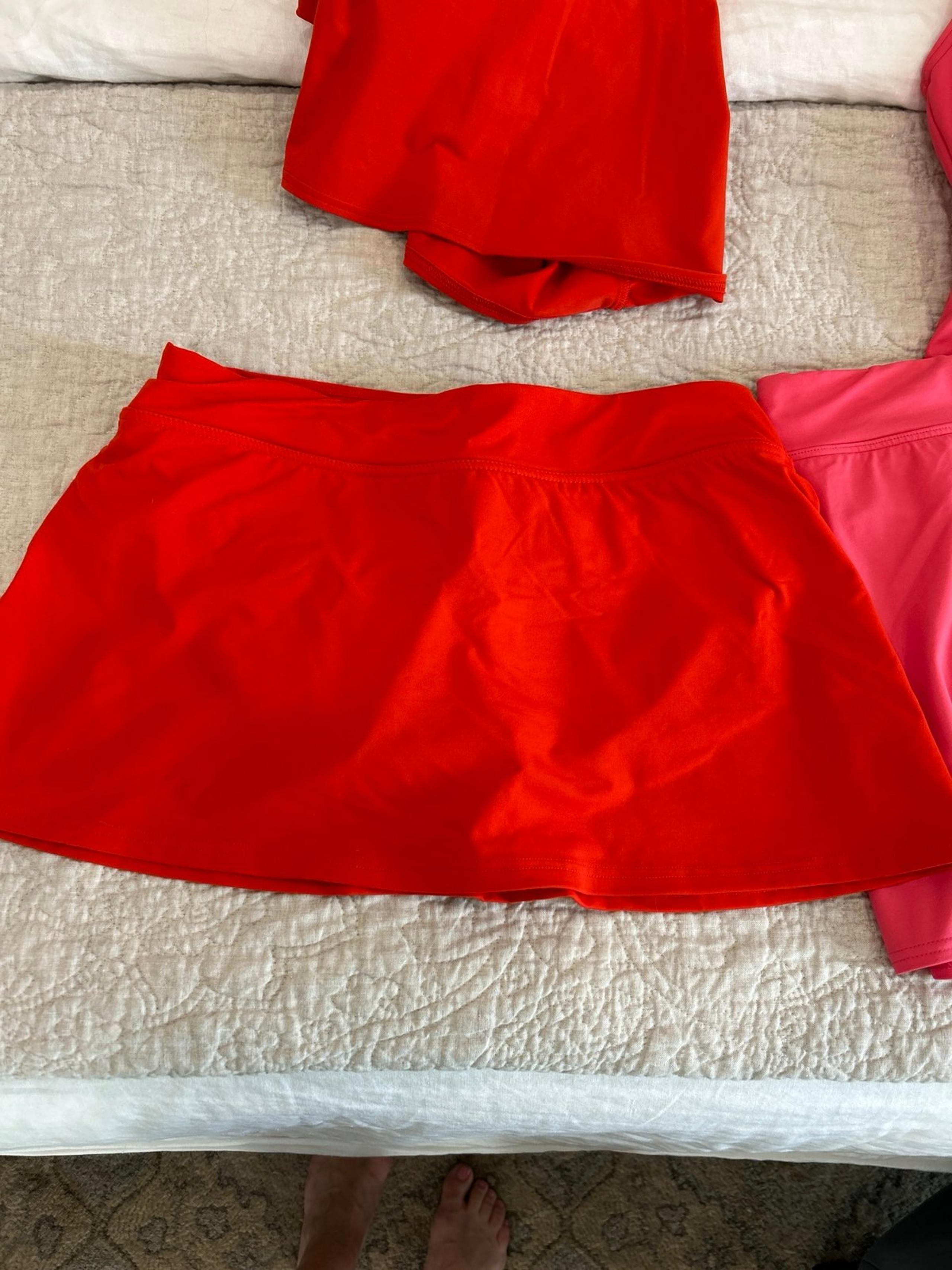 Lands End Swim Mini Skirt Skort Attached Brief Women’s  Size 6P