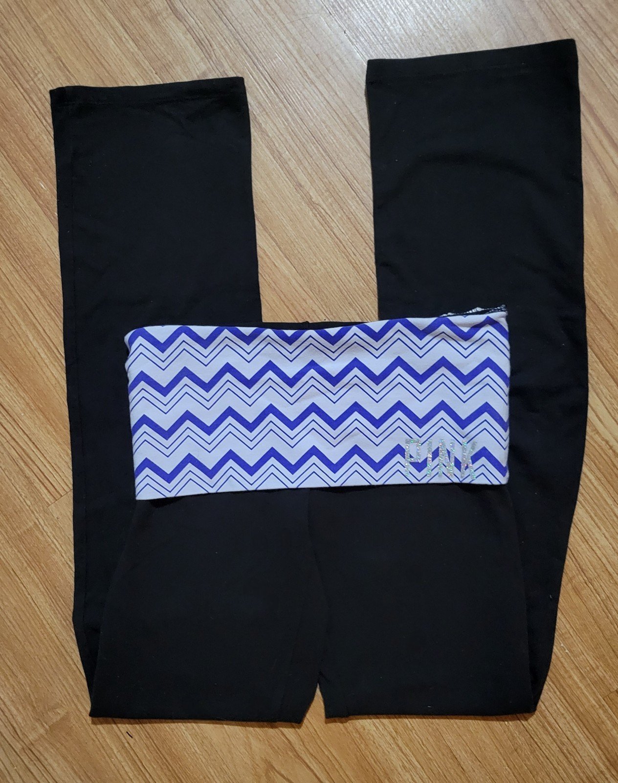 Victoria's Secret PINK 2013 Bling Y2K Foldover Flare Leggings/Yoga Pants XS