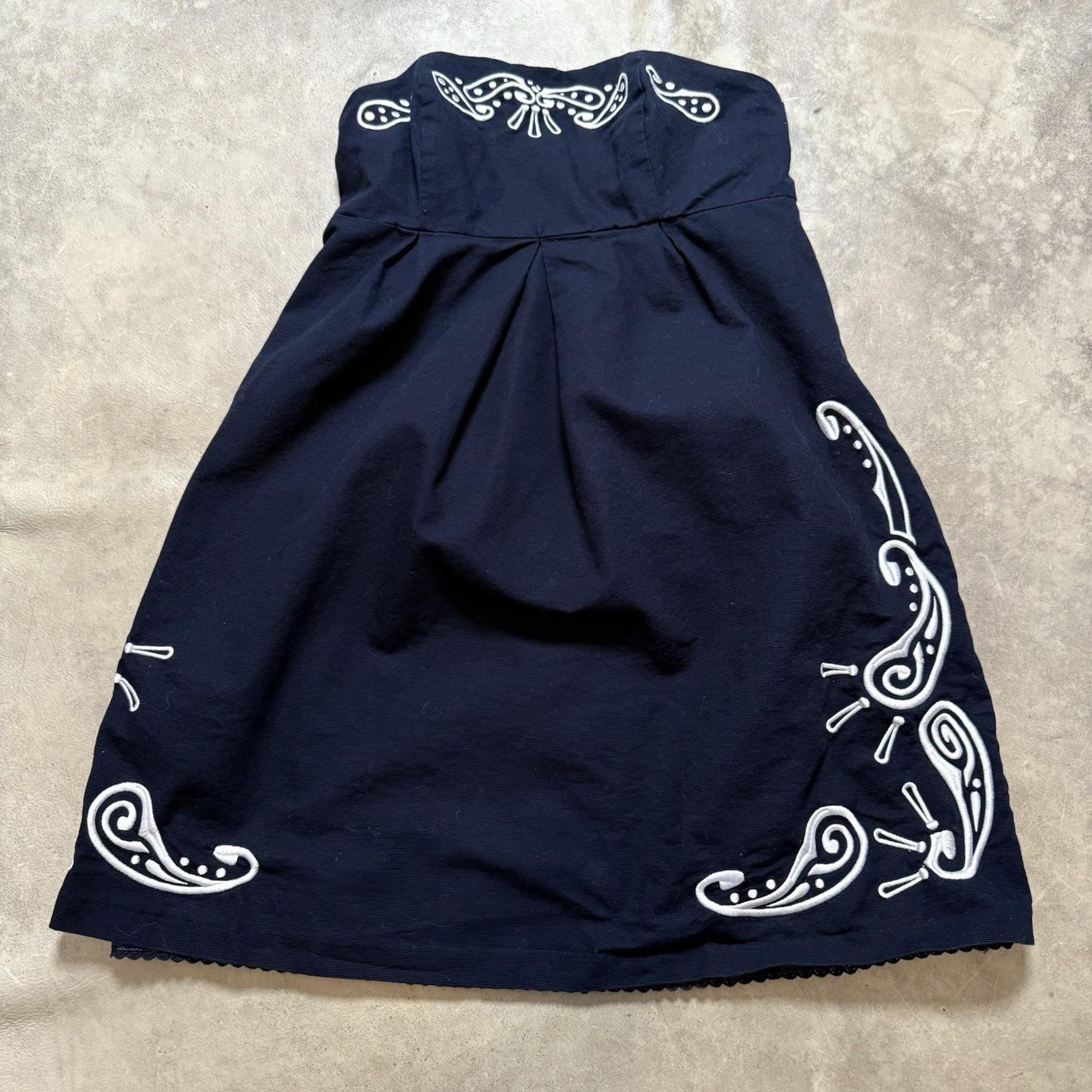 Tommy Hilfiger Dress Womens Size 6 Navy Blue Sheath Strapless lined