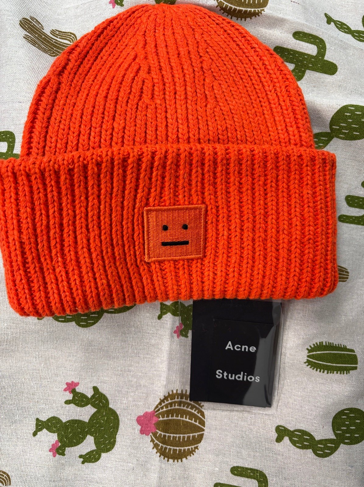 Orange knitted hat