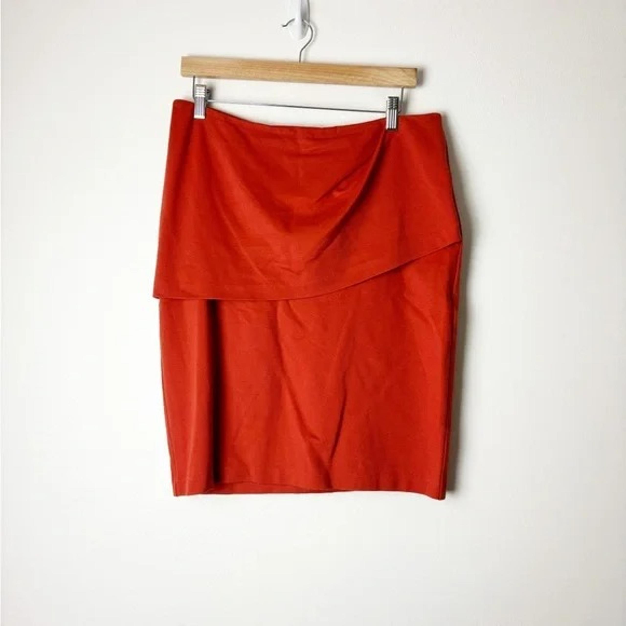 CABI • Women’s Orange Overlay Pencil Skirt Career Wear Size 10