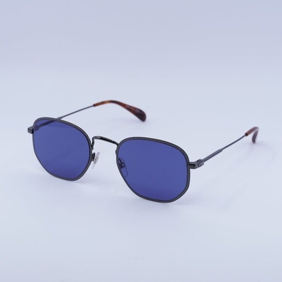 New Givenchy GV7147/S 0V81 KU Sunglasses - Ruthenium Frame, Blue Lenses