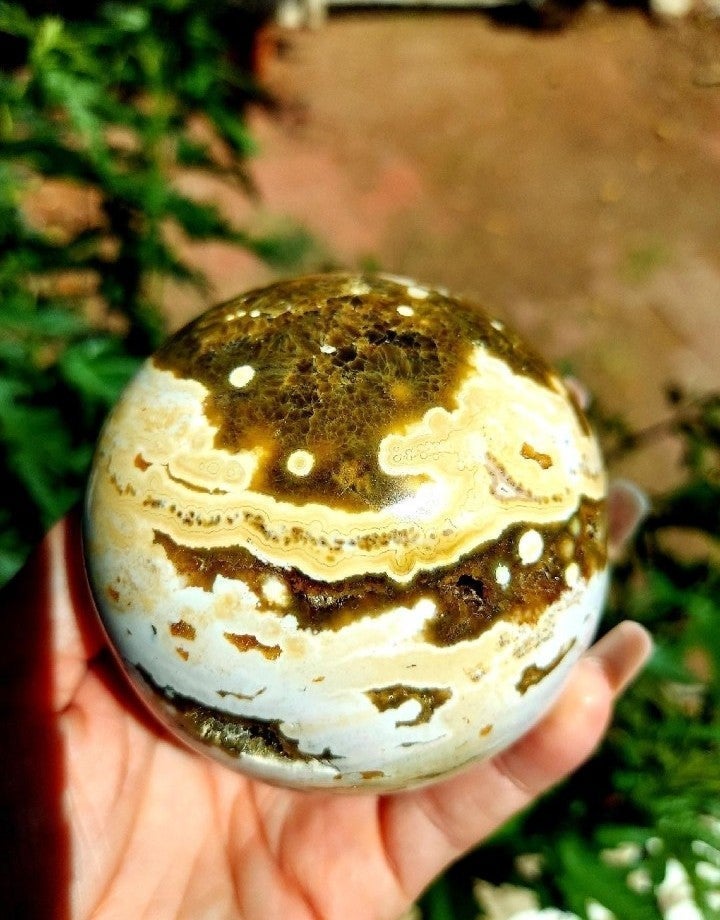 Big Ocean Jasper Sphere 10 in around sales