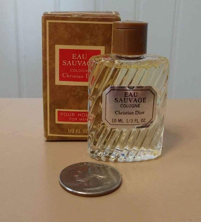 Vintage Christian Dior Eau Sauvage Pour Homme Men's 10ml EDT Cologne Splash
