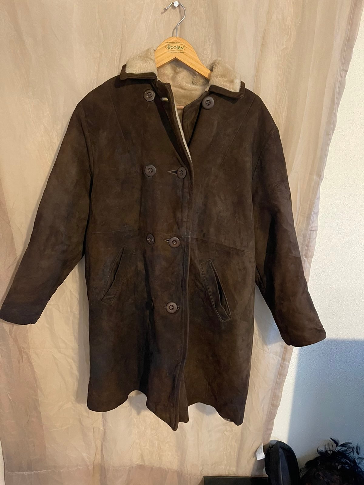 Vintage Suede Leather Jacket With Houdie.