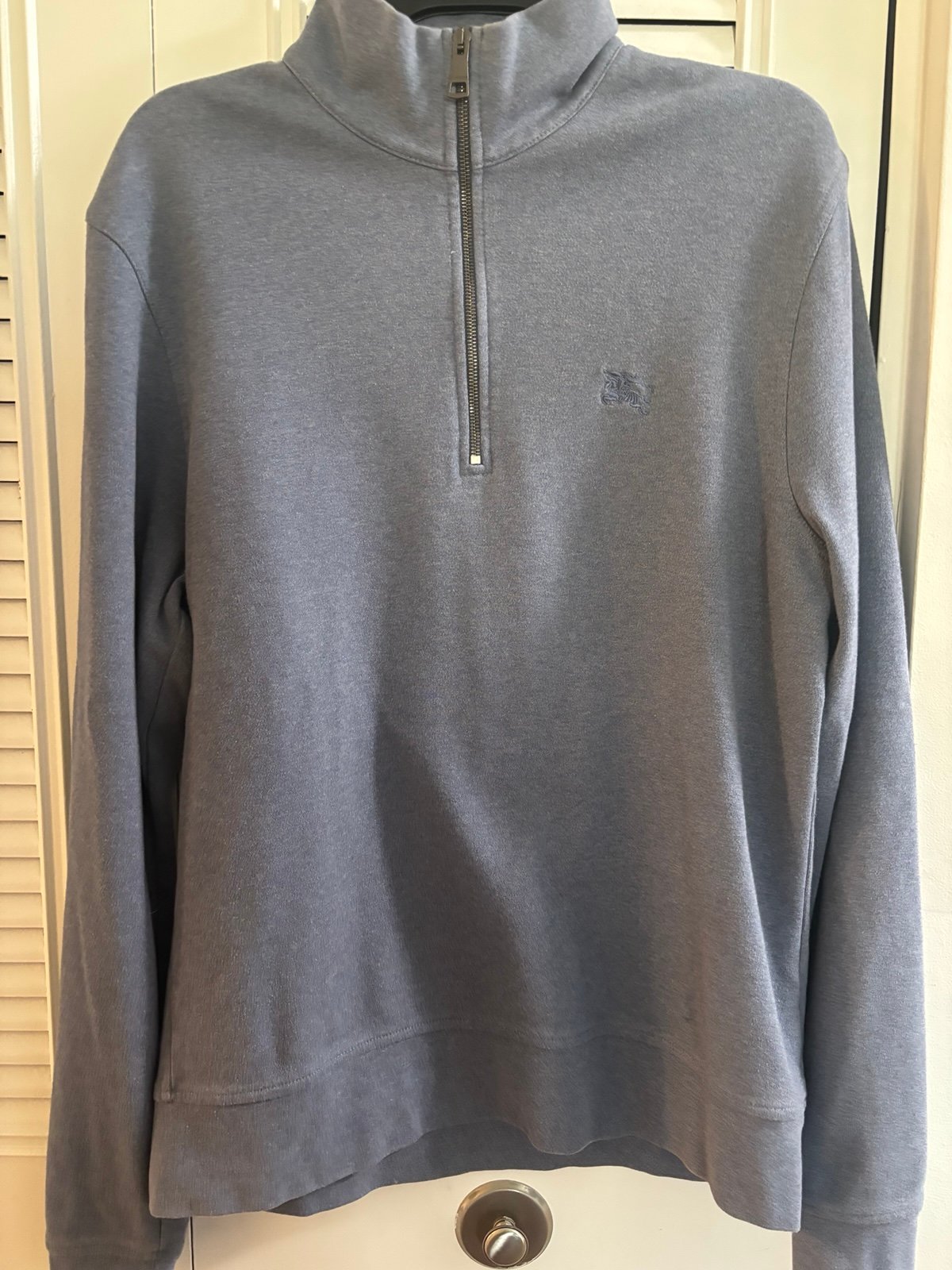 AUTHENTIC Burberry Brit Mens 1/4 1/2 Zip Novacheck Plaid Sweater
