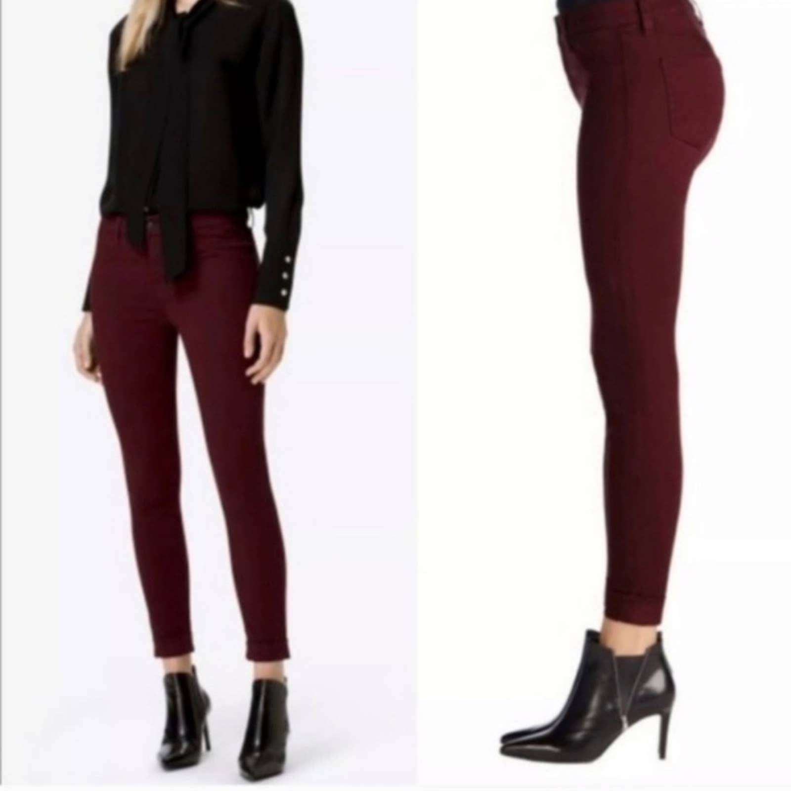 J Brand Anja Ox Blood Cuffed Pant Size 26