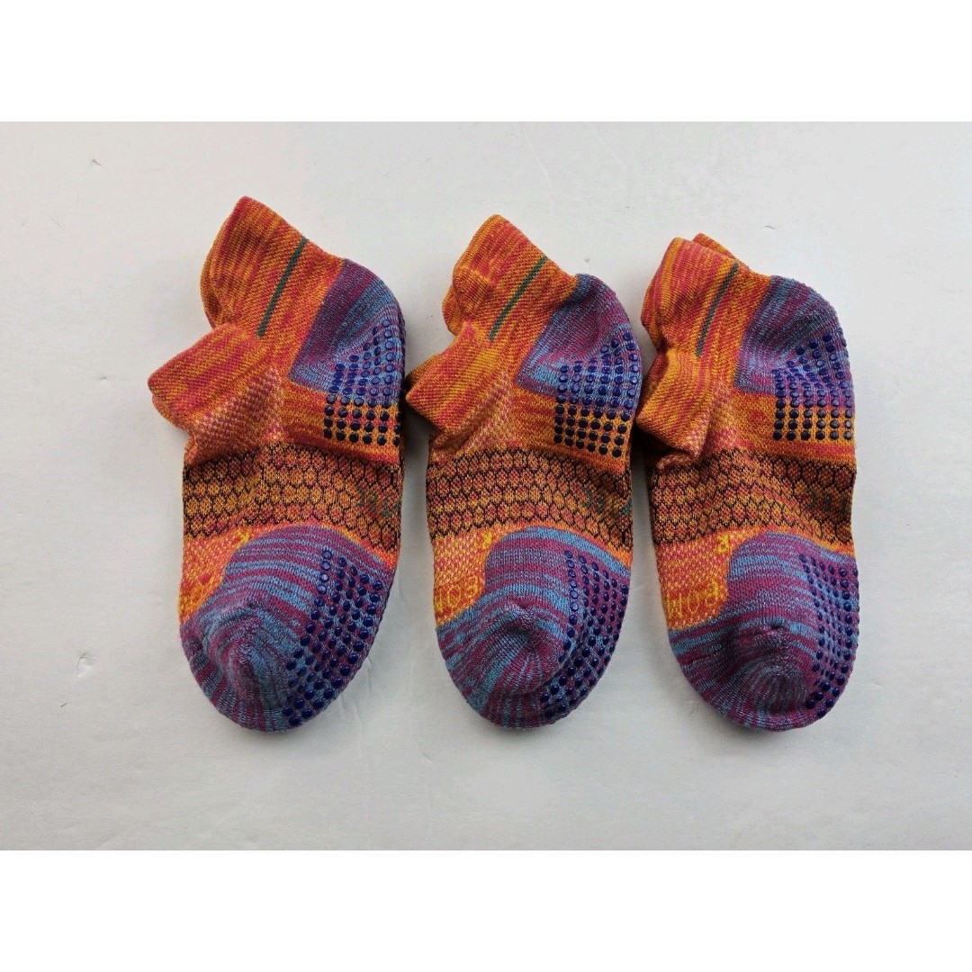 Bombas Hex Tec Grip Grippers Space Dye Ankle Socks Lot Of 3 Pairs Size S