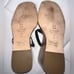 J. Crew Authentic Italian Double Stacked Wedges with Black Leather T-Straps