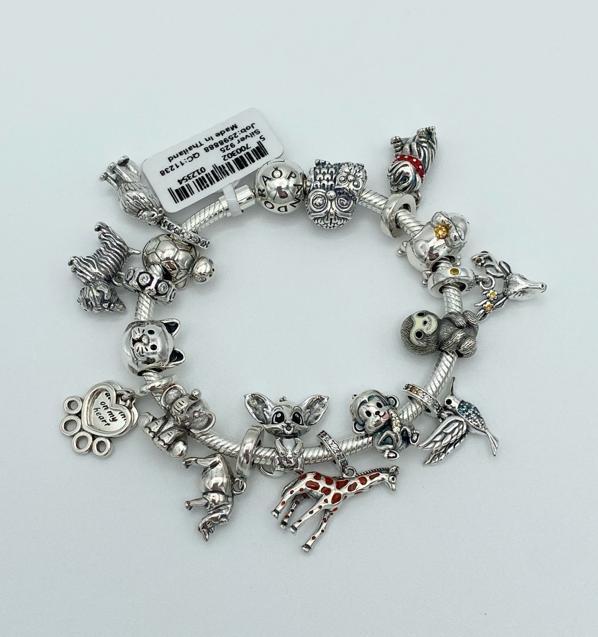 Pandora Bracelet with Animal Themed Charms