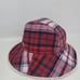 Vintage Tommy Hilfiger Hat Bucket Red Wool Tartain Plaid Retro Cap Designer Warm