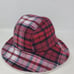 Vintage Tommy Hilfiger Hat Bucket Red Wool Tartain Plaid Retro Cap Designer Warm