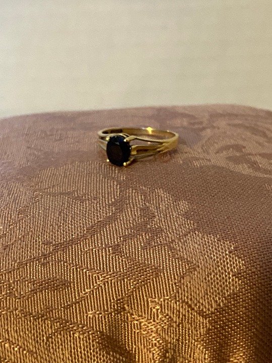 Antique 10K Gold Sapphire Nissko rRing