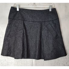 Vince Women's Pleated Wool Black Skirt 8