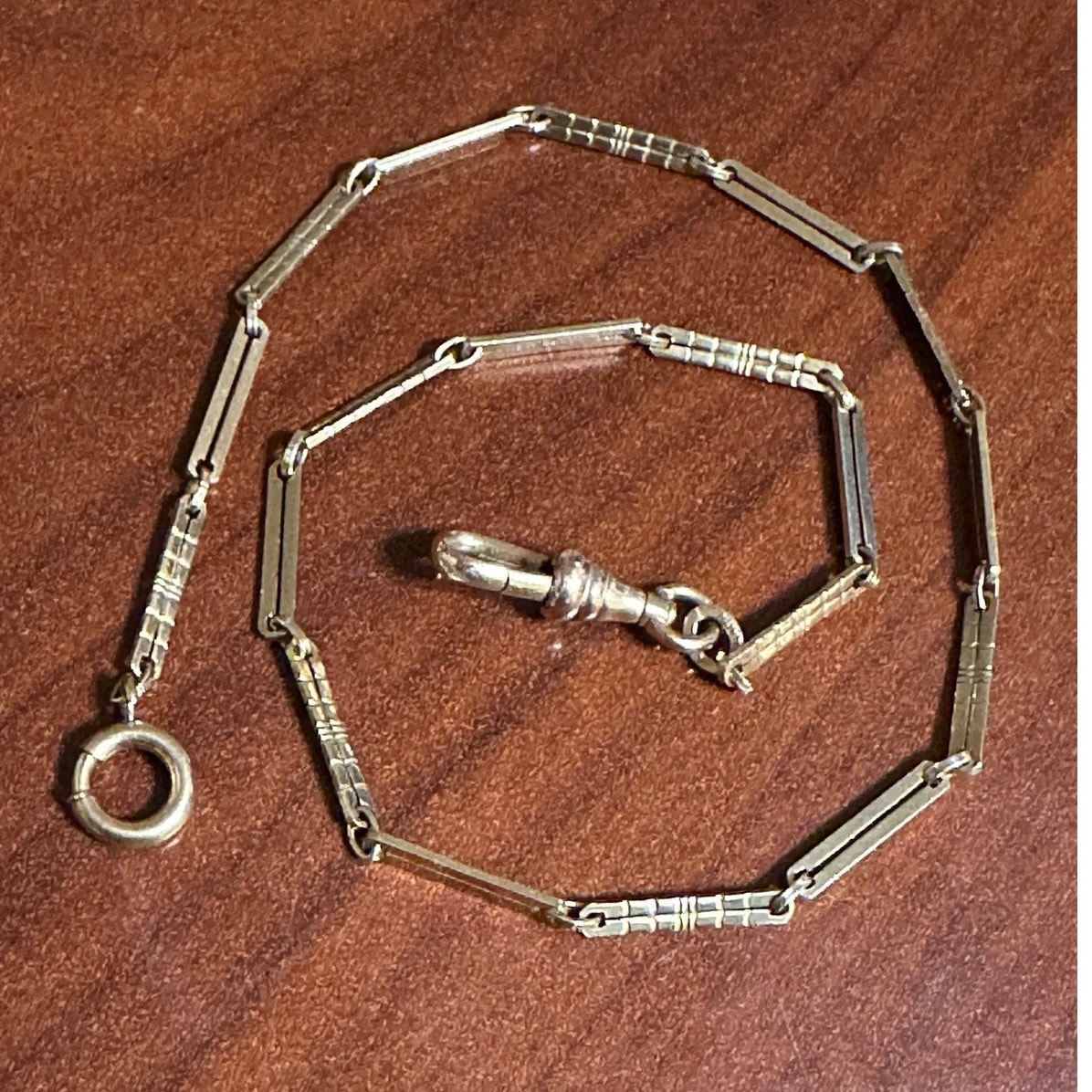 Vintage Zenith Goldtone Pocket Watch Chain 13.25”