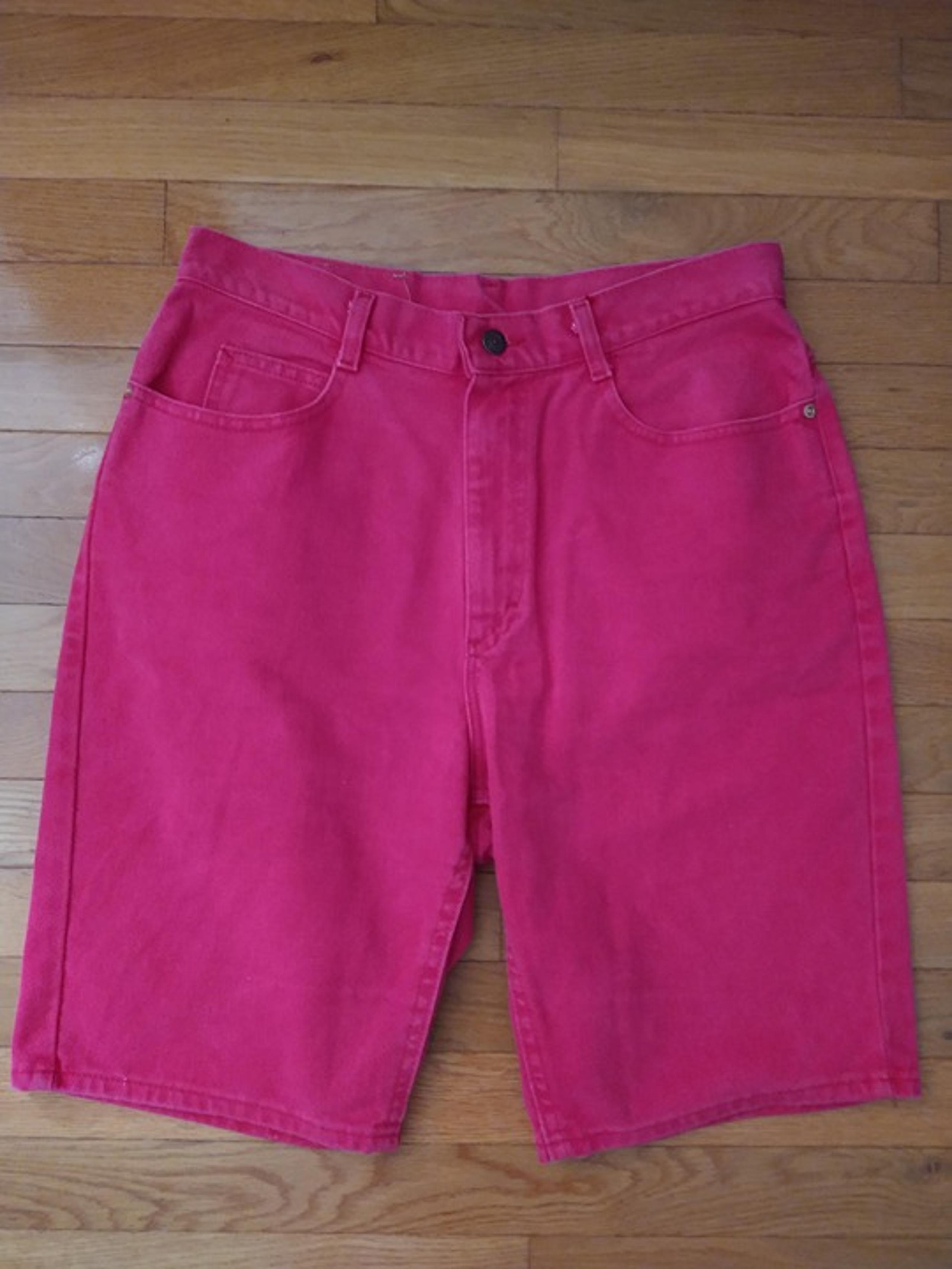 Lee Shorts Womens 15 Faded Red Denim High Waisted Vintage Mom Jeans 90s USA 31"