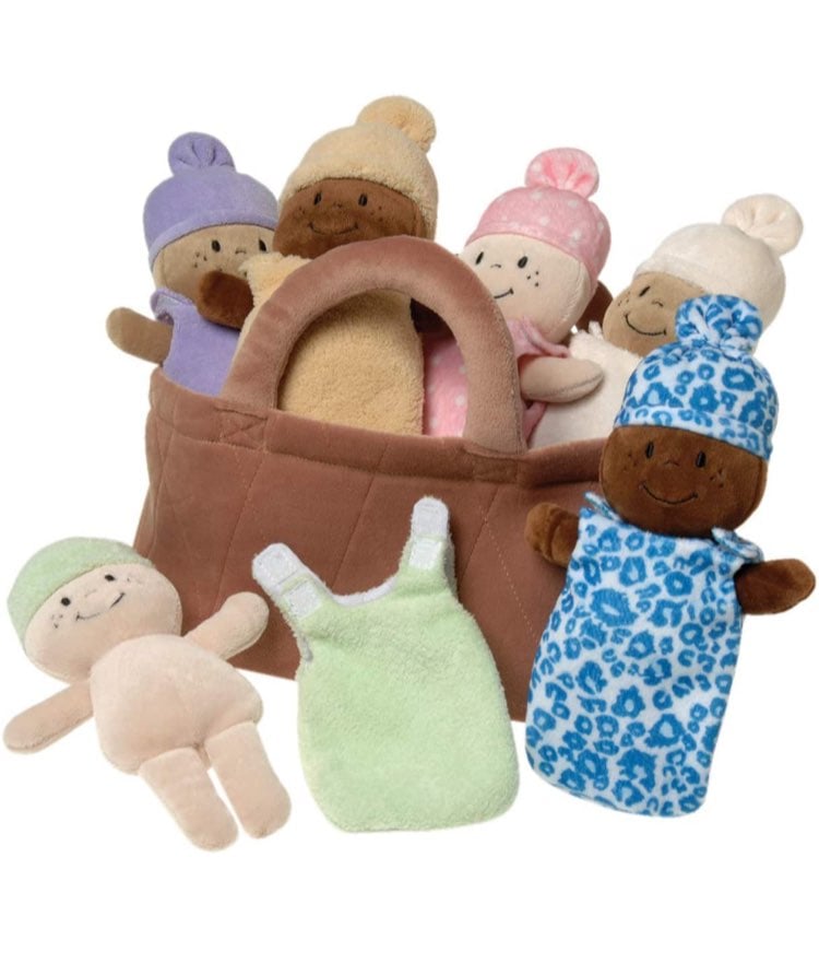 Basket of Babies Creative Minds Plush Dolls, Soft Baby Dolls Set, 6 Piece Set fo