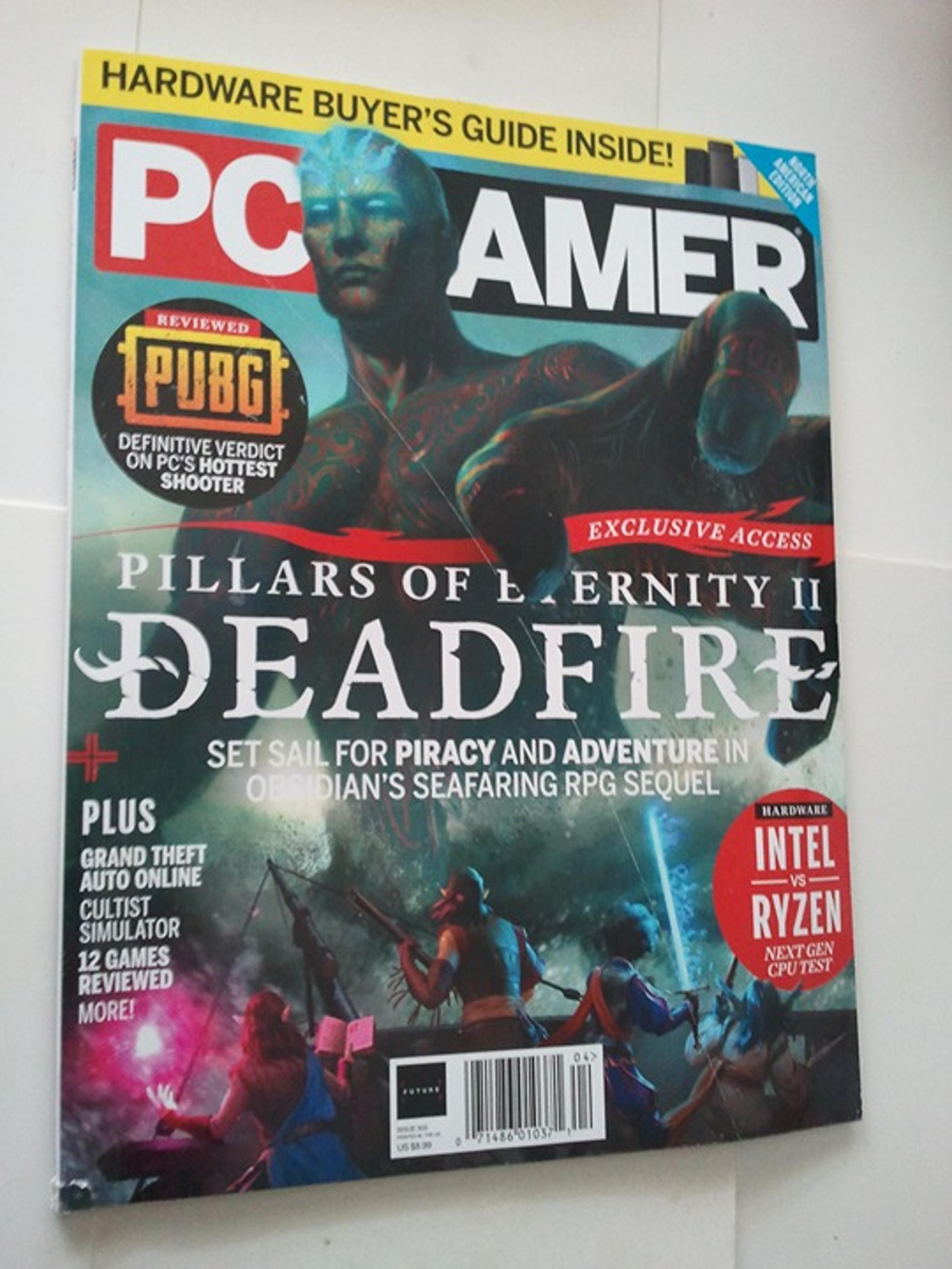 PC Gamer Magazine 303 April 2018 Deadfire PUBG GTA Online Kynseed Jurassic Park