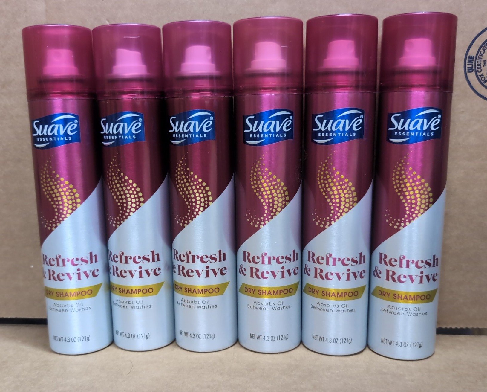 Suave Essentials Dry Shampoo Clay & Silk Powder 6 can Lot
