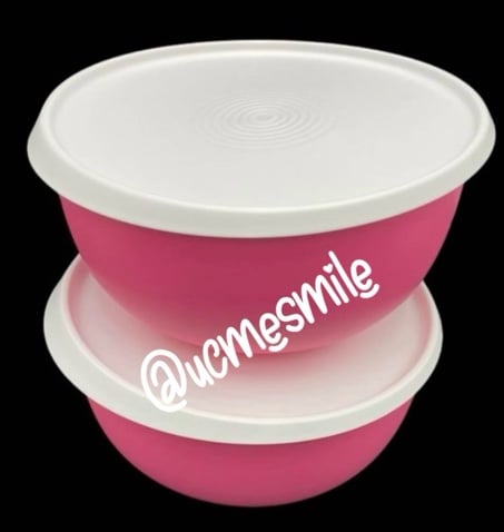 Tupperware Essentials Blossom Multi-Purpose Serving Pink Bowl Set