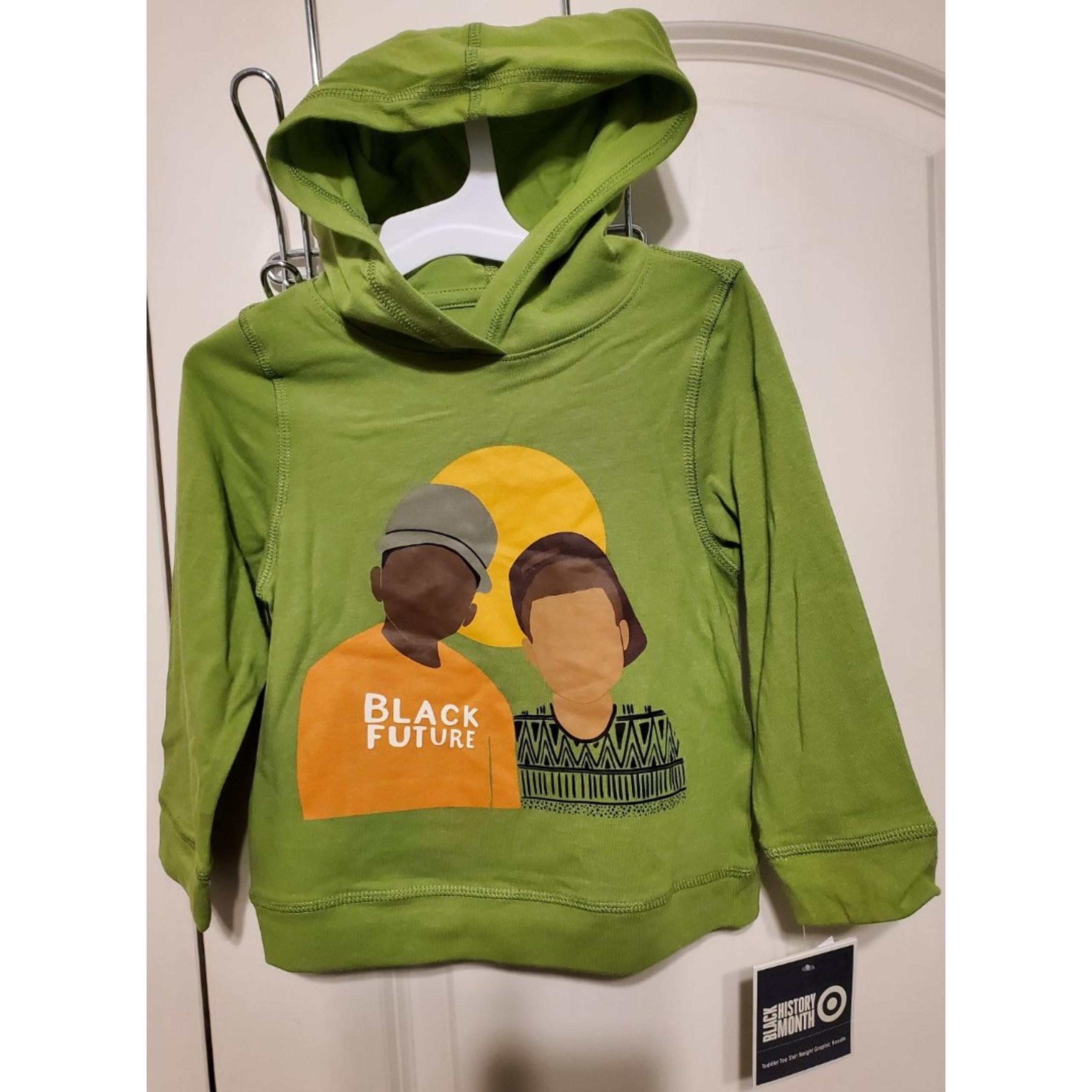 Black History Month "Brothers" Toddler Long Sleeve Hoodie T-Shirt Size 2T - NWT