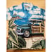 Tori Richard Shirt Mens XL Hawaiian Classic Car Palm Trees Tropical Rayon USA