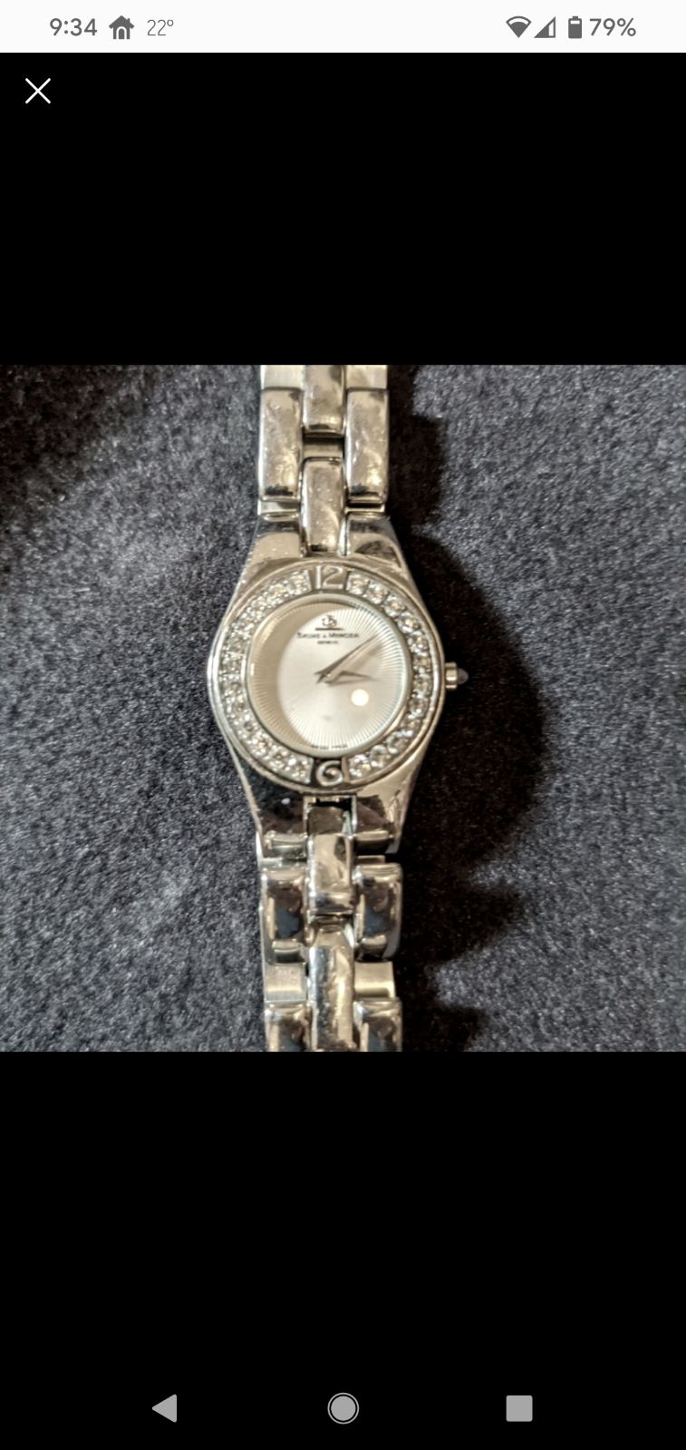 Baume et Mercier 'Linea' watch - Diamond bezel