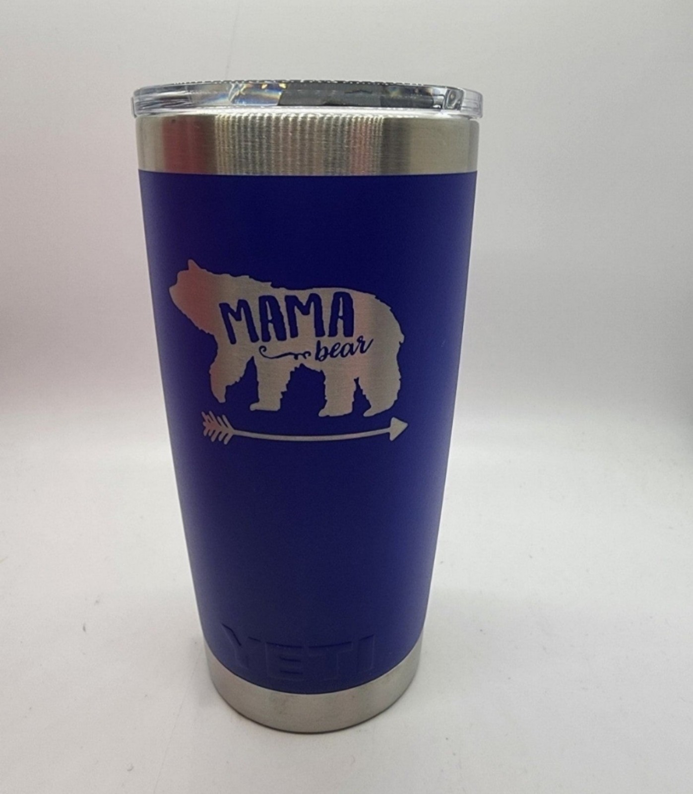 Laser engraved yeti tumbler 20oz (mama bear).