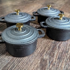 Set of 4 Crofton Mini Dutch Ovens, NEW