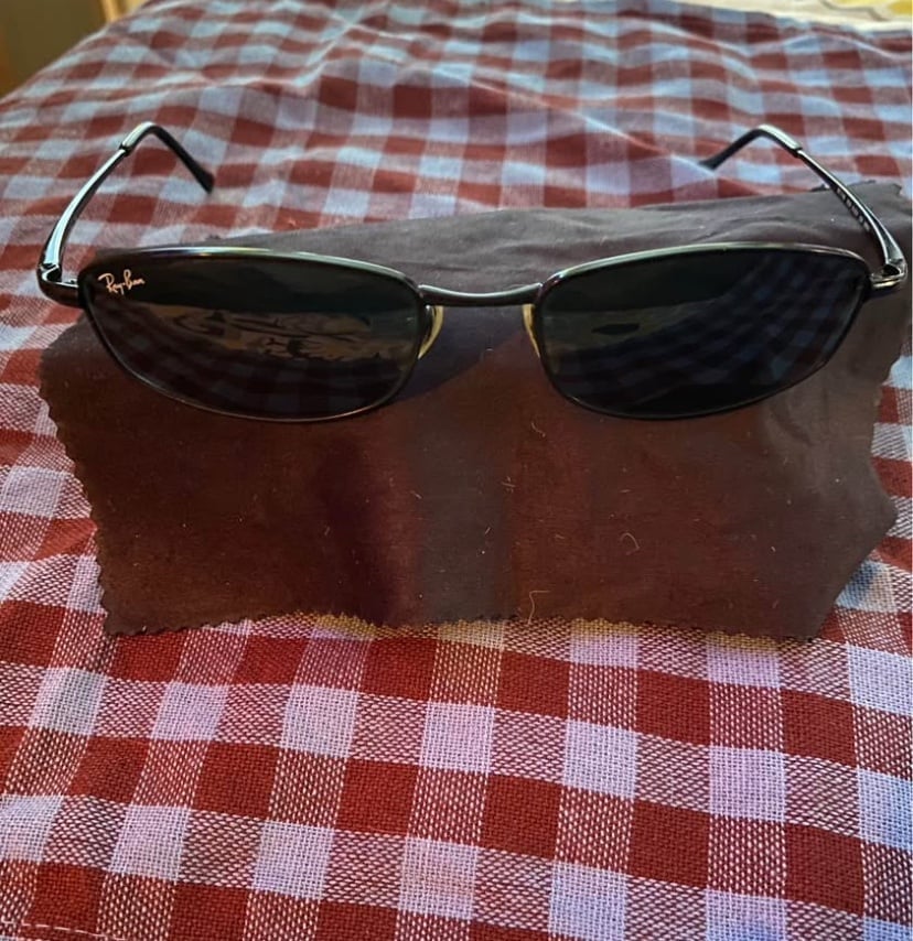 Sunglasses BAN RB3198 G15 CRYSTAL UV SLEEK BLACK CHROME RECTANGULAR FLEX SUNGLAS
