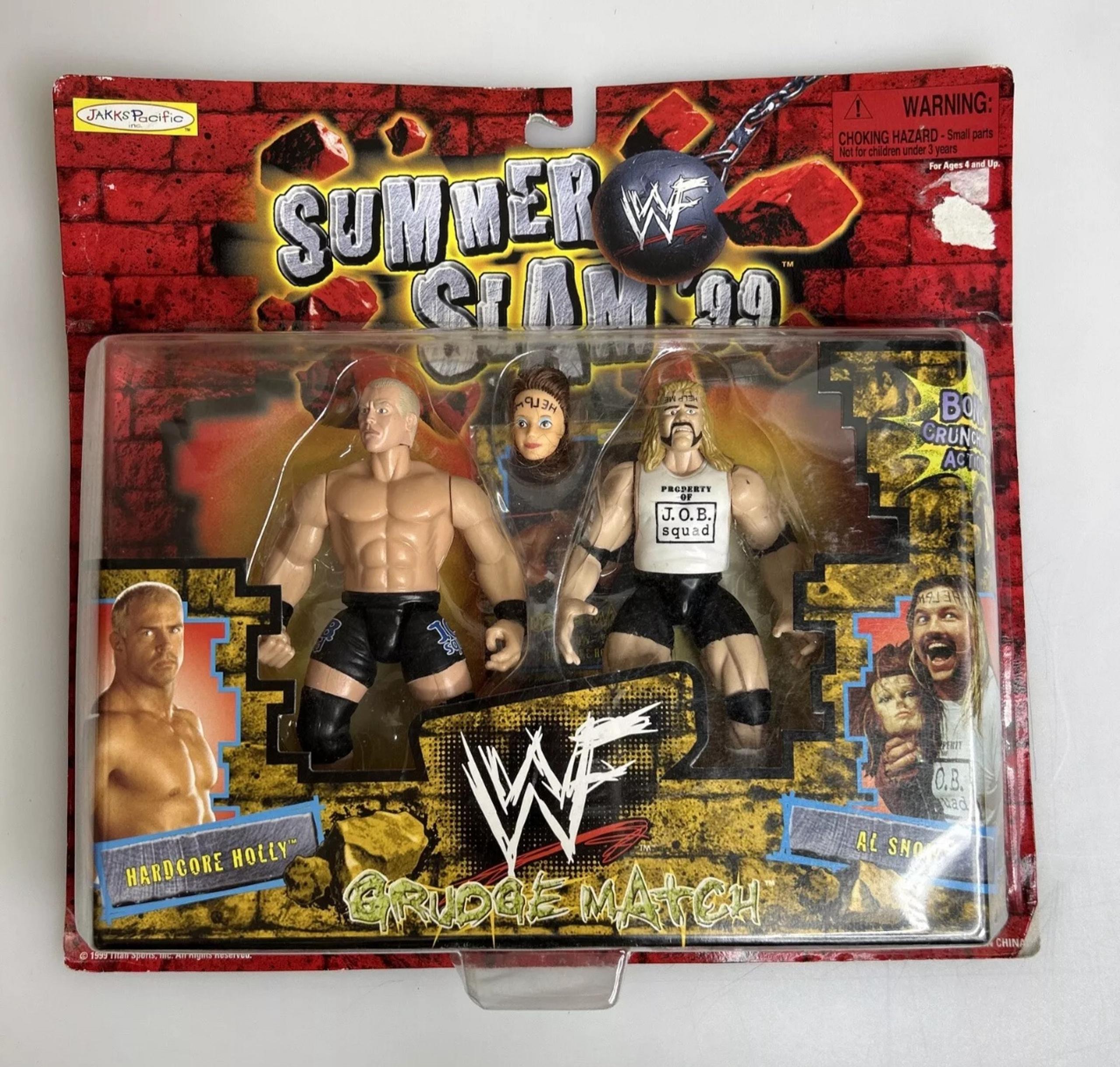WWF Summerslam 99 Grudge Match Hardcore Holly & Al Snow HEAD Figures BNIB