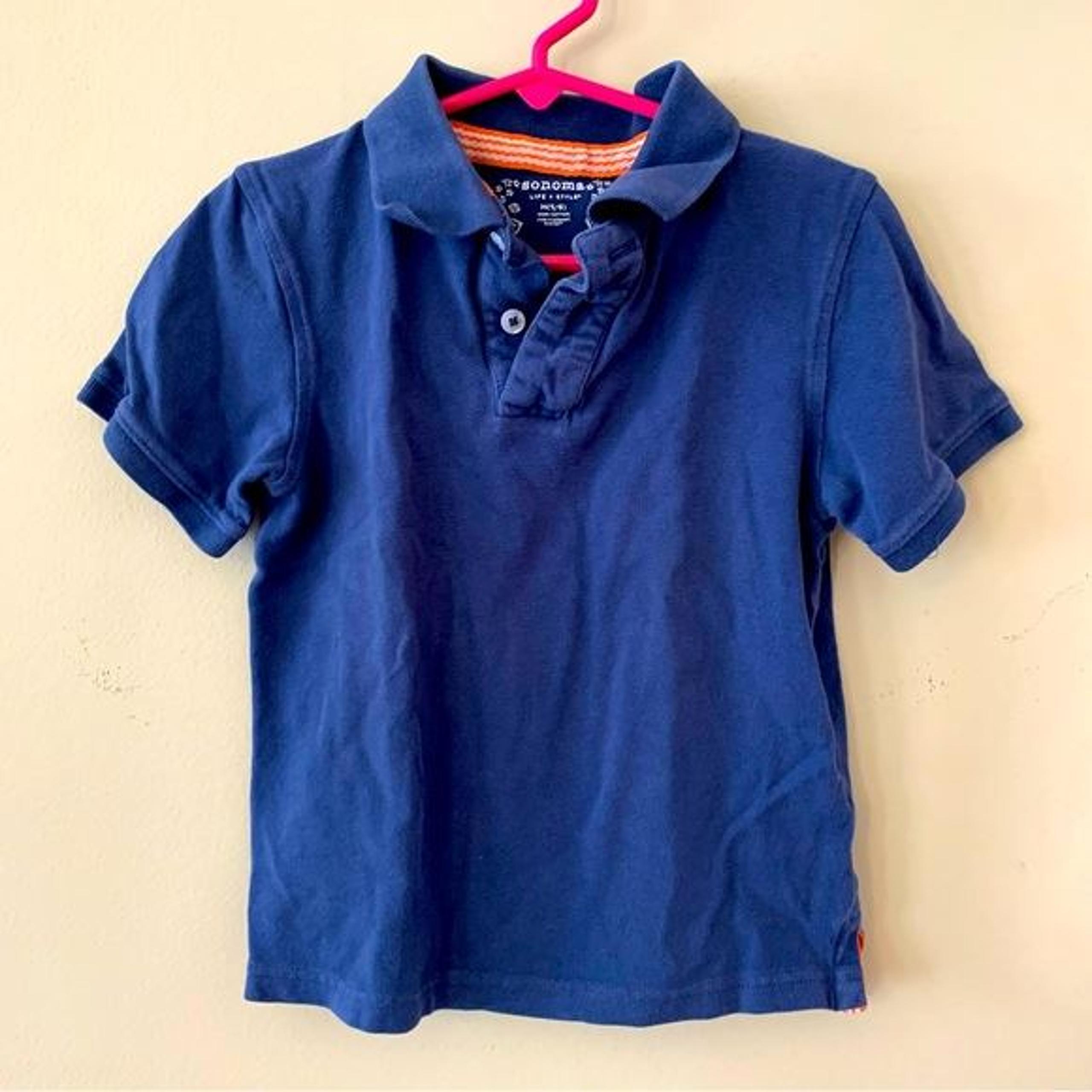 Sonoma navy blue cotton polo shirt 5/6